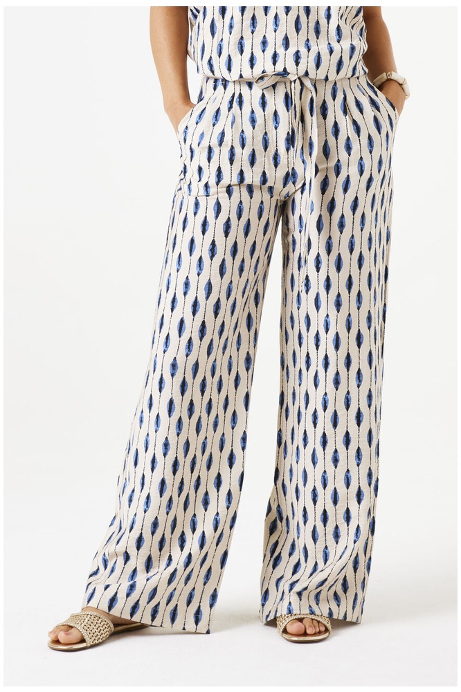 BROEK MET PRINT E50314 4507 PEARL